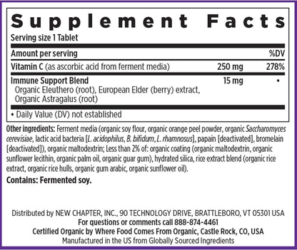 New Chapter Vitamina C Fermentada + Saúco, – Sin rellenos sintéticos – Image 6
