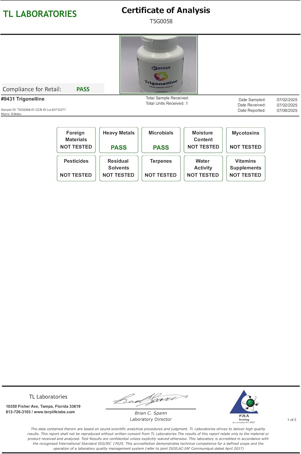 Renue By Science Trigonelline | Trigonelina 250mg - Suplemento de Niacina Metilada TRG | No-GMO | Sin Enrojecimiento