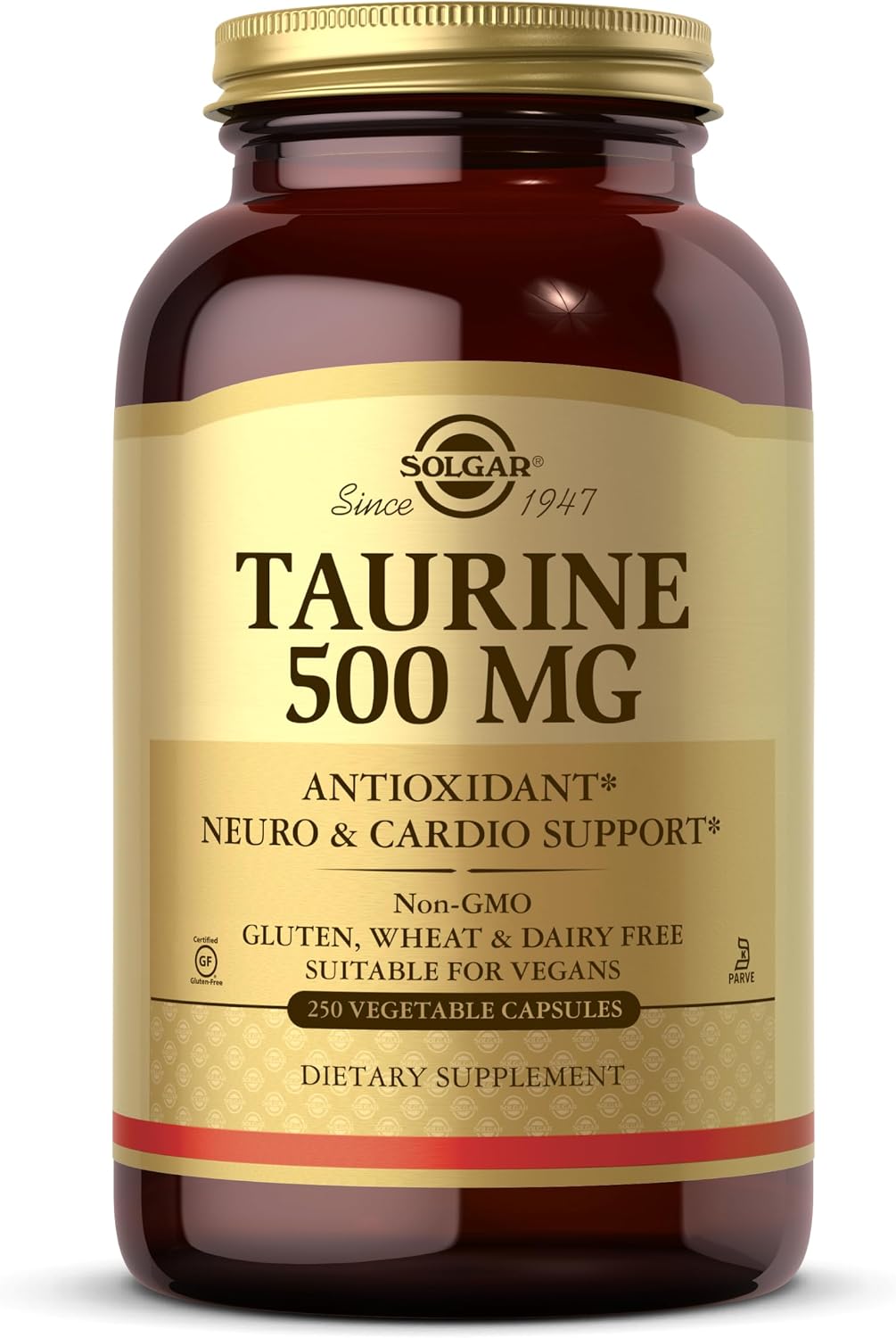 Solgar Taurina 500 mg - 250 Cápsulas Vegetales