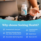 Seeking Health Optimal Focus – Suplemento Nootrópico para Memoria y Concentración, Sin Cafeína ni Estimulantes, con Colina, DHA de Algas y Ginseng Americano (60 Cápsulas)
