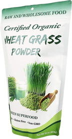 Polvo de Hierba de Trigo Orgánica - 16 Oz (454 g) - 57 Raciones - Chérie Sweet Heart