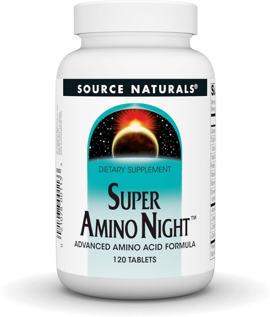 Source Naturals Super Amino Night – Fórmula Avanzada de Aminoácidos – 240 Comprimidos