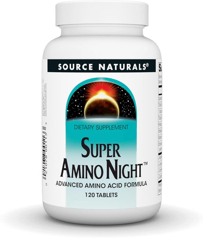 Source Naturals Super Amino Night – Fórmula Avanzada de Aminoácidos – 240 Comprimidos – Image 1