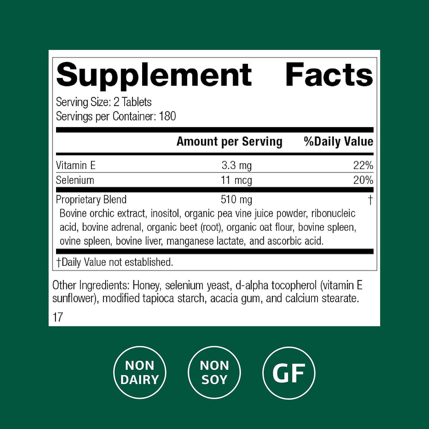 Standard Process Cataplex E - Suplemento alimenticio para la salud de la tiroides - Sin gluten, sin lácteos, sin soja - Apoyo para la función endocrina - 360 comprimidos