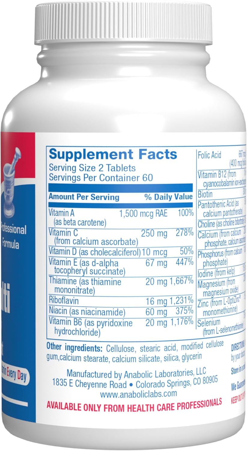 AVED Iron Free Daily Multivitamin – Multivitamínico sin hierro para hombres y mujeres, 120 comprimidos