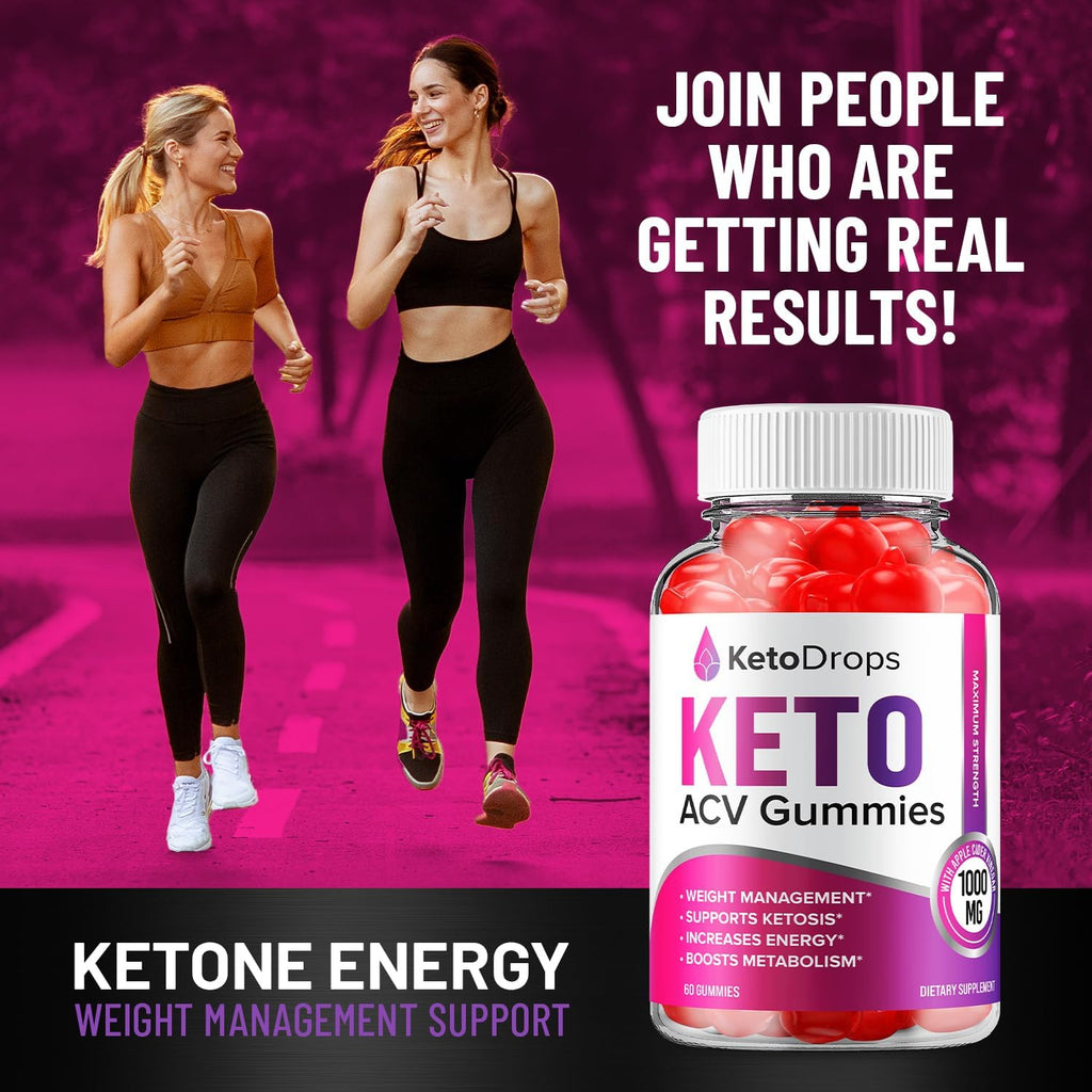 Keto Drops ACV Gummies - 3 Paquetes (180 Gominolas)