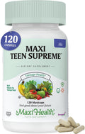 Teen Multivitamin Supreme - Multivitamínico para Chicos 12-17 con D3, Hierro, Calcio, Biotina y Enzimas Digestivas - 120 Comprimidos