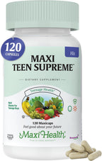 Teen Multivitamin Supreme - Multivitamínico para Chicos 12-17 con D3, Hierro, Calcio, Biotina y Enzimas Digestivas - 120 Comprimidos