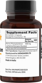 MONOHERB Fitoplancton Marino 500 mg – 90 Cápsulas Vegetales