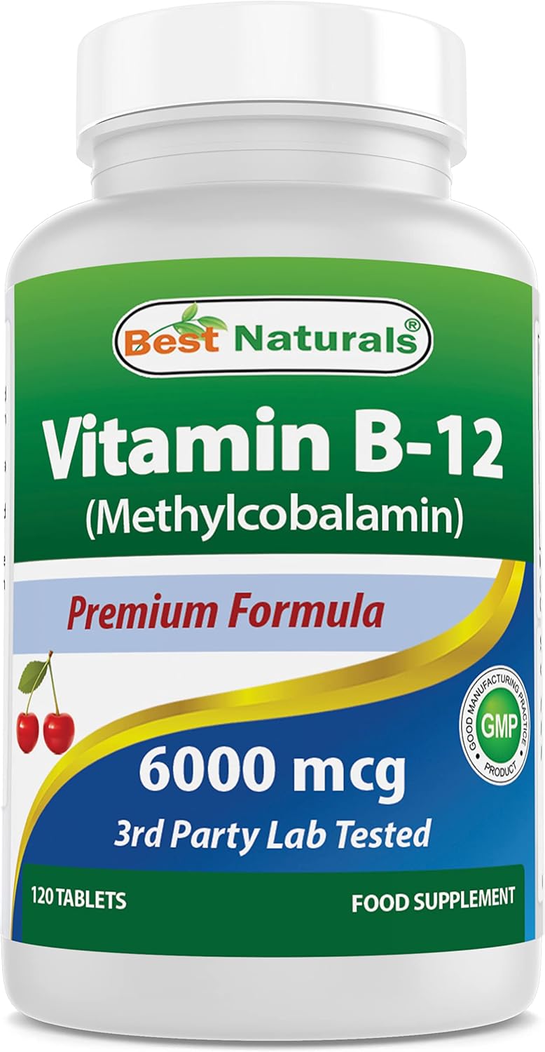 Best Naturals Vitamina B12 6000 mcg - 120 Comprimidos
