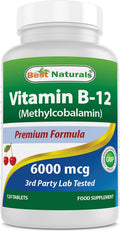 Best Naturals Vitamina B12 6000 mcg - 120 Comprimidos