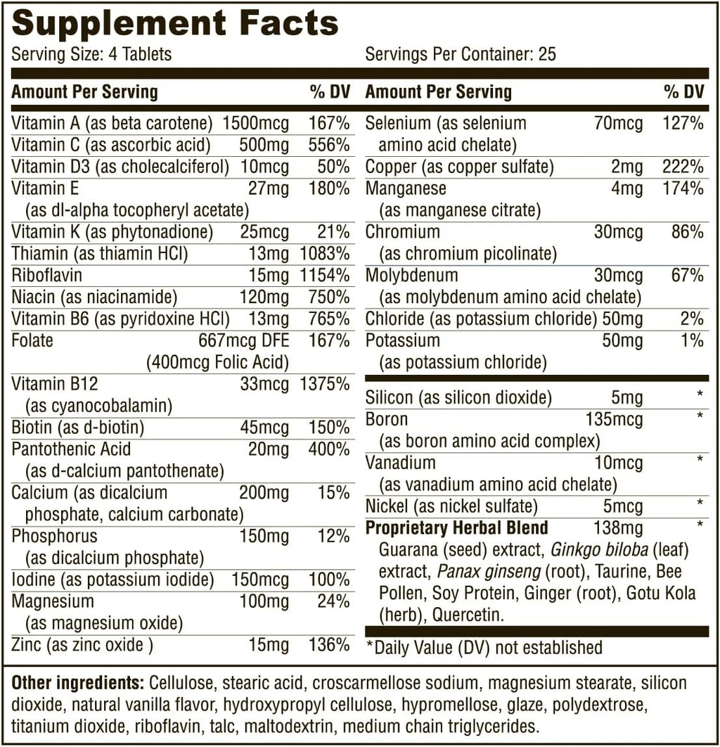 Energy Multivitamin 100 Comprimidos - Vitalert