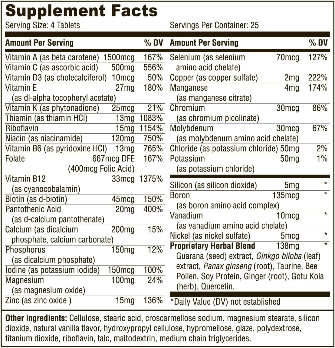 Energy Multivitamin 100 Comprimidos - Vitalert