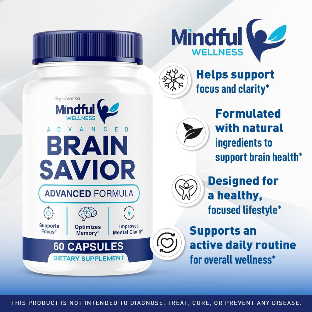 Mindful Wellness Advanced Brain Savior Cápsulas (3 Pack) – 180 Cápsulas