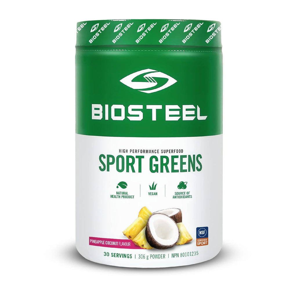 BIOSTEEL Sport Greens Powder - Superalimento en Polvo - Piña Coco - 30 Servicios