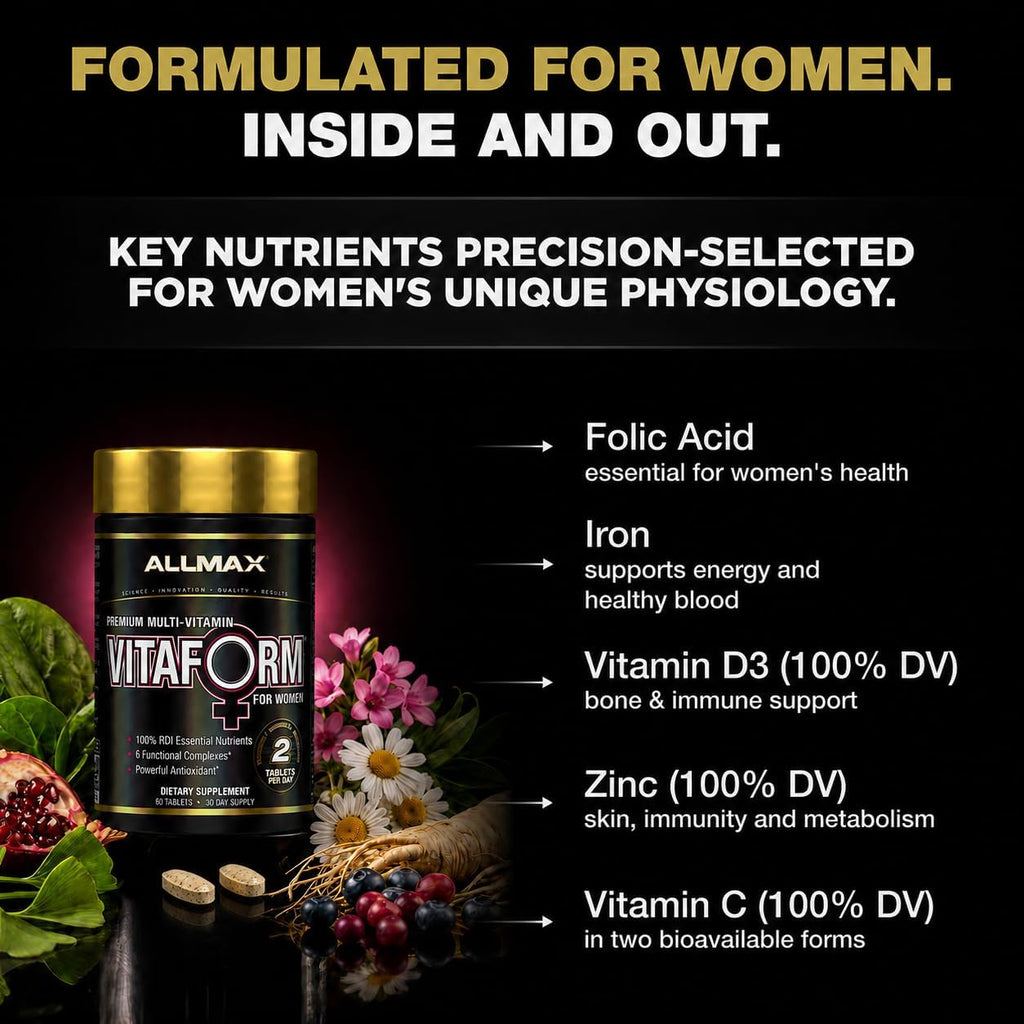 ALLMAX VITAFORM Multivitamínico para Mujeres - 60 Comprimidos (30 Dosis)