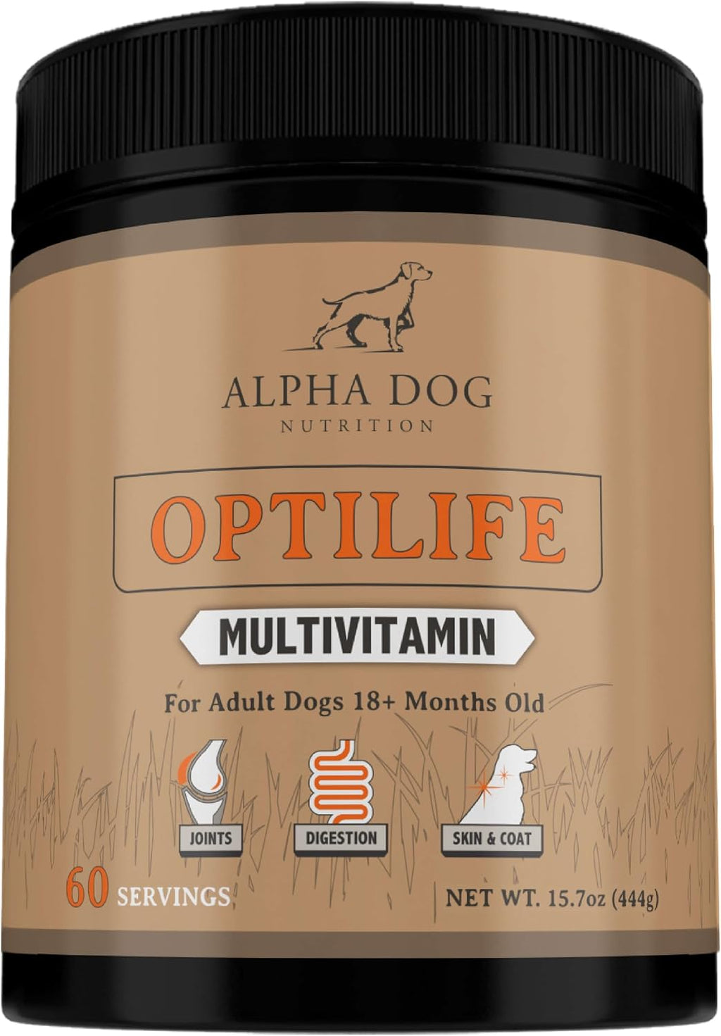 OptiLife Multivitamínico en Polvo para Perros - con Probióticos, Glucosamina, para Apoyo Articular y Digestivo (60 dosis)