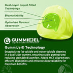 Multivitamínico para Hombres 50+ Sin Azúcar con Omega-3, CoQ10, D3K2, Calcio, Magnesio, Zinc y Vitaminas A, C y E - 60 Gomitas