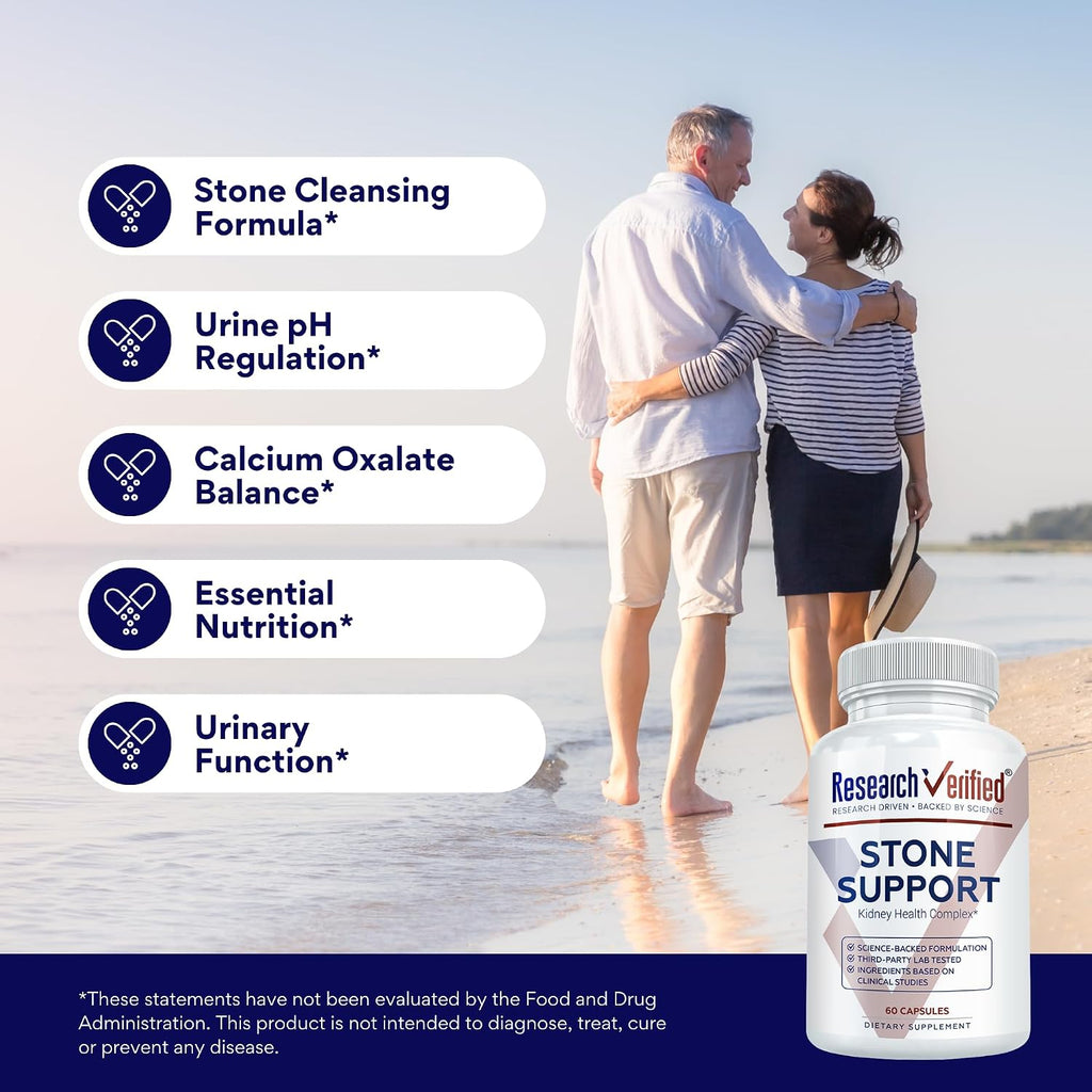 Research Verified Stone Support – Defensa Óptima Contra los Cálculos Renales – 360 Cápsulas Veganas