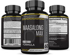 Maasalong Max 1600MG Fórmula Avanzada para la Salud Masculina (2 Paquetes, 120 Cápsulas)