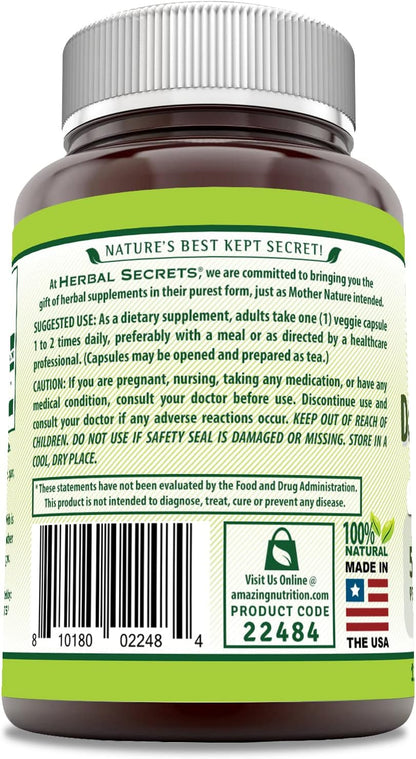 Herbal Secrets Dandelion Root Supplement | – Sin OGM ni gluten : ideal para quienes evitan estos componentes. – Image 3