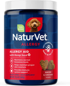 NaturVet Hemp Allergy Aid Suplemento para Alergias en Perros con Cáñamo, Antioxidantes y Omega-3, 120 masticables blandos
