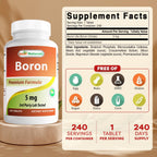 Best Naturals Boro 5 mg - 240 Comprimidos (Pack de 3)