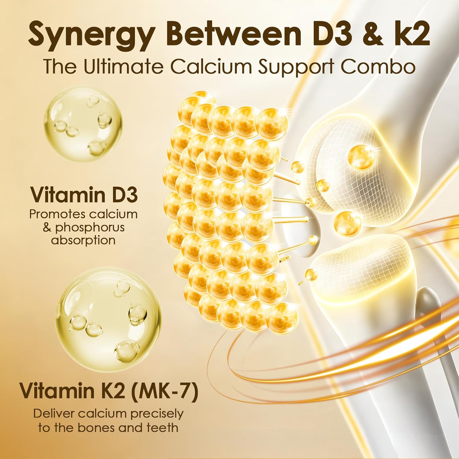 NATURE TARGET Vitamin D3 K2, 10,000 IU D3, 100 mcg K2, 120 Capsules | High-Potency D3 With MCT, for Max Absorption, Supports Bone, Calcium & Immune Health