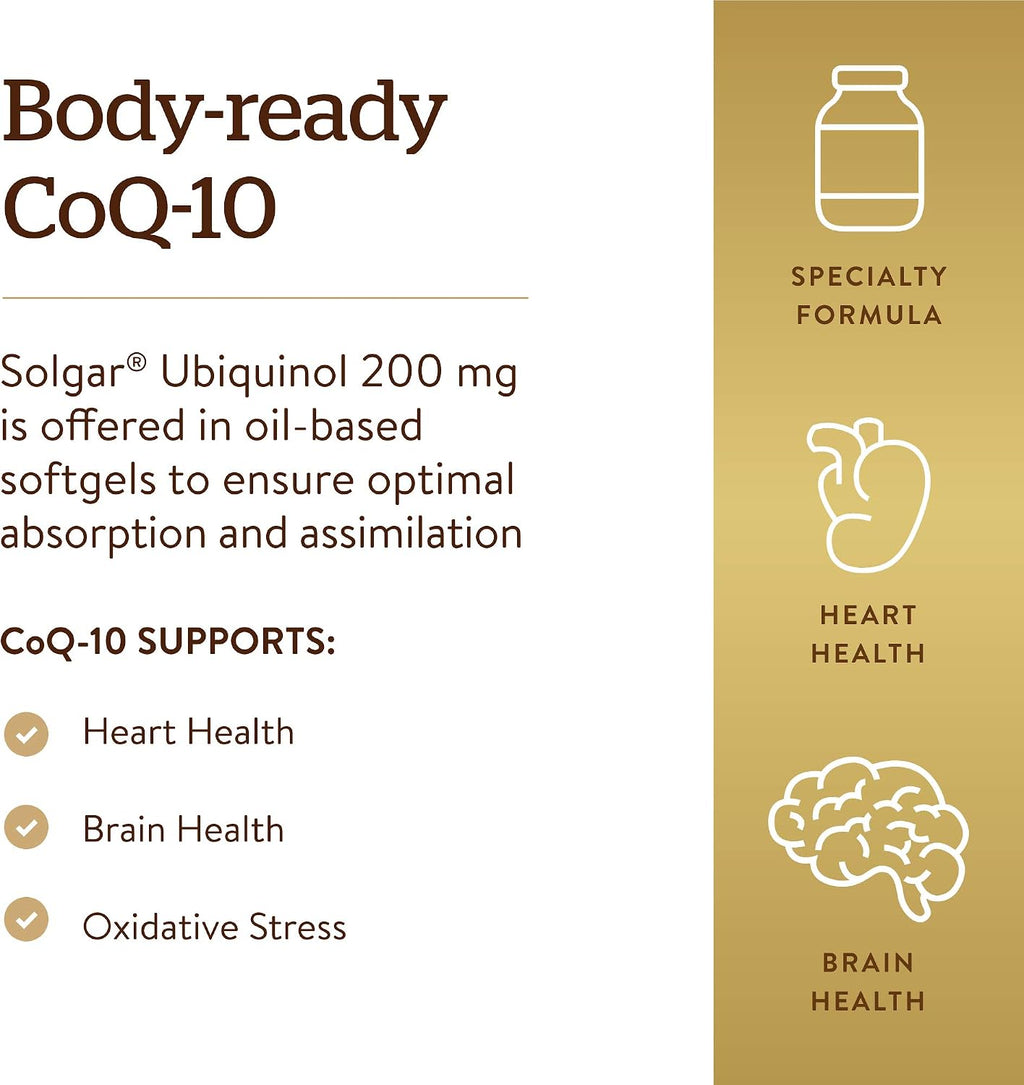 Solgar Ubiquinol 100 mg - 50 Cápsulas Blandas