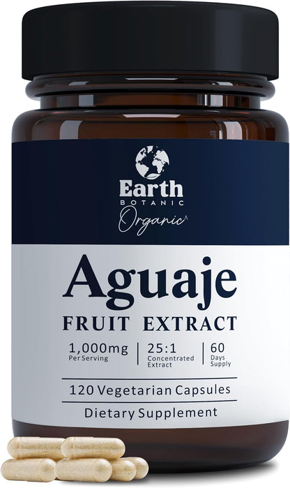 Earth Botanic Organic Aguaje Extracto en Cápsulas 1000 mg - 120 Cápsulas – Image 1