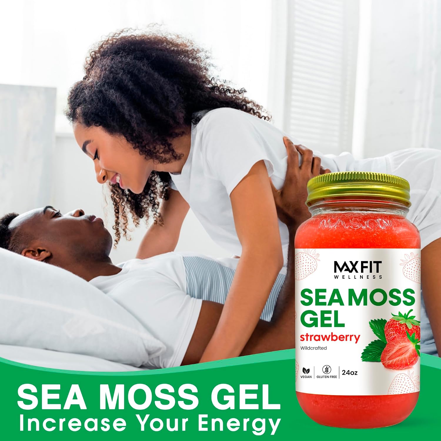 Gel de Musgo de Mar (Sea Moss) Salvaje 24oz - 92 Vitaminas y Minerales - Max Fit