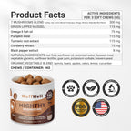 WuffWell Mighty Mushroom Suplemento para Perros - Cola de Pavo, Mejillón de Labios Verdes y Cúrcuma - 7 Setas