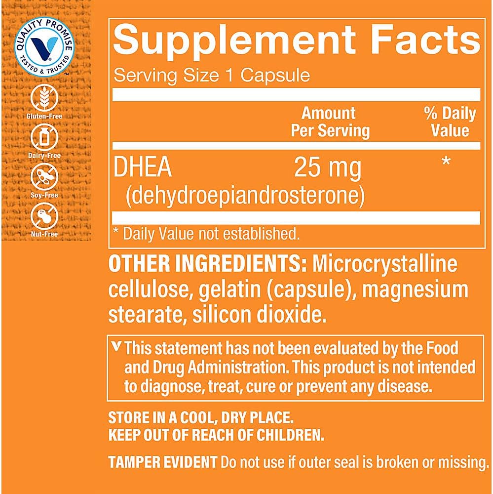 The Vitamin Shoppe DHEA 25 mg, 120 Capsules