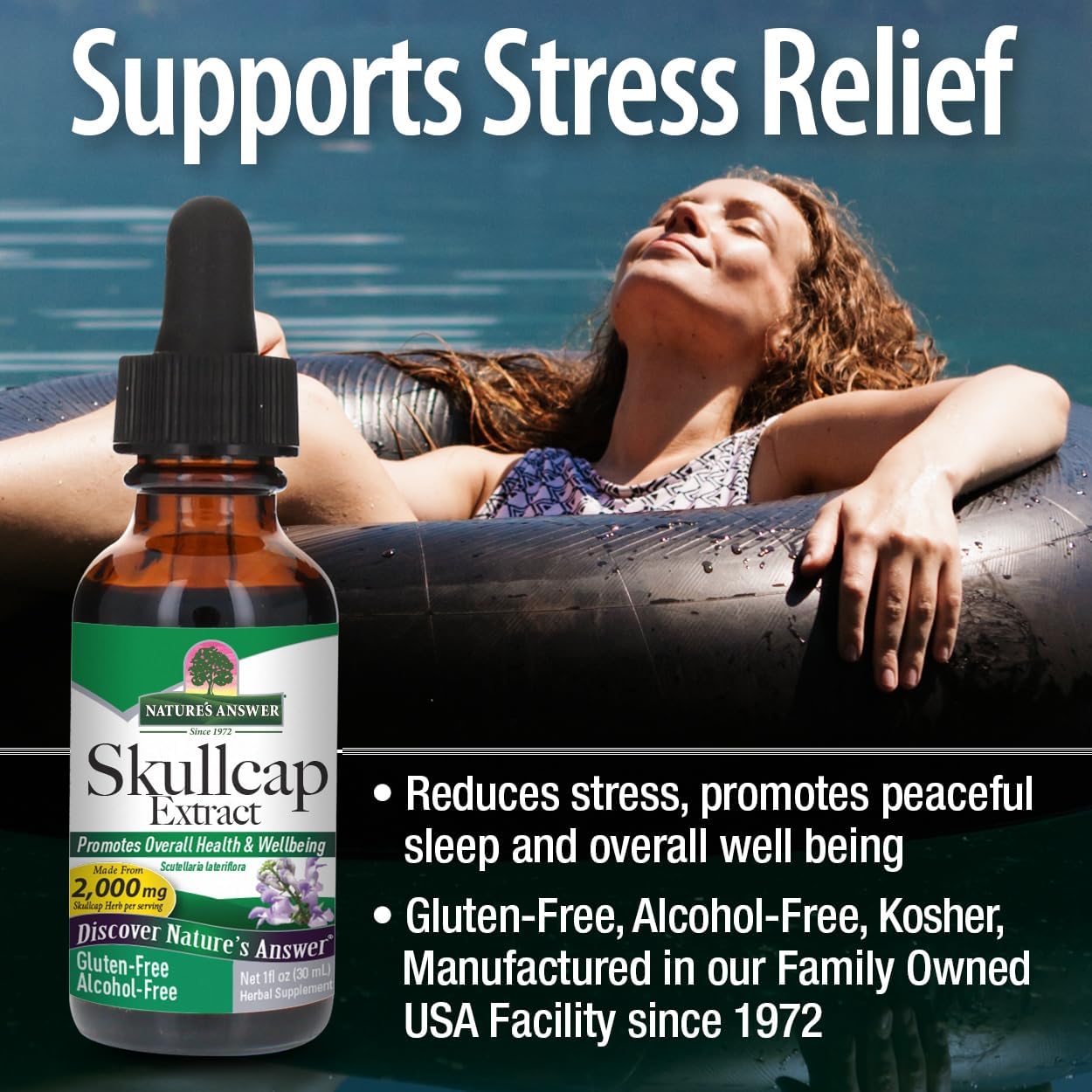 Nature's Answer Extracto de Escutelaria sin Alcohol, 30 ml