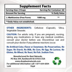 Best Naturals L-Metionina 500 mg, 120 Cápsulas Vegetarianas