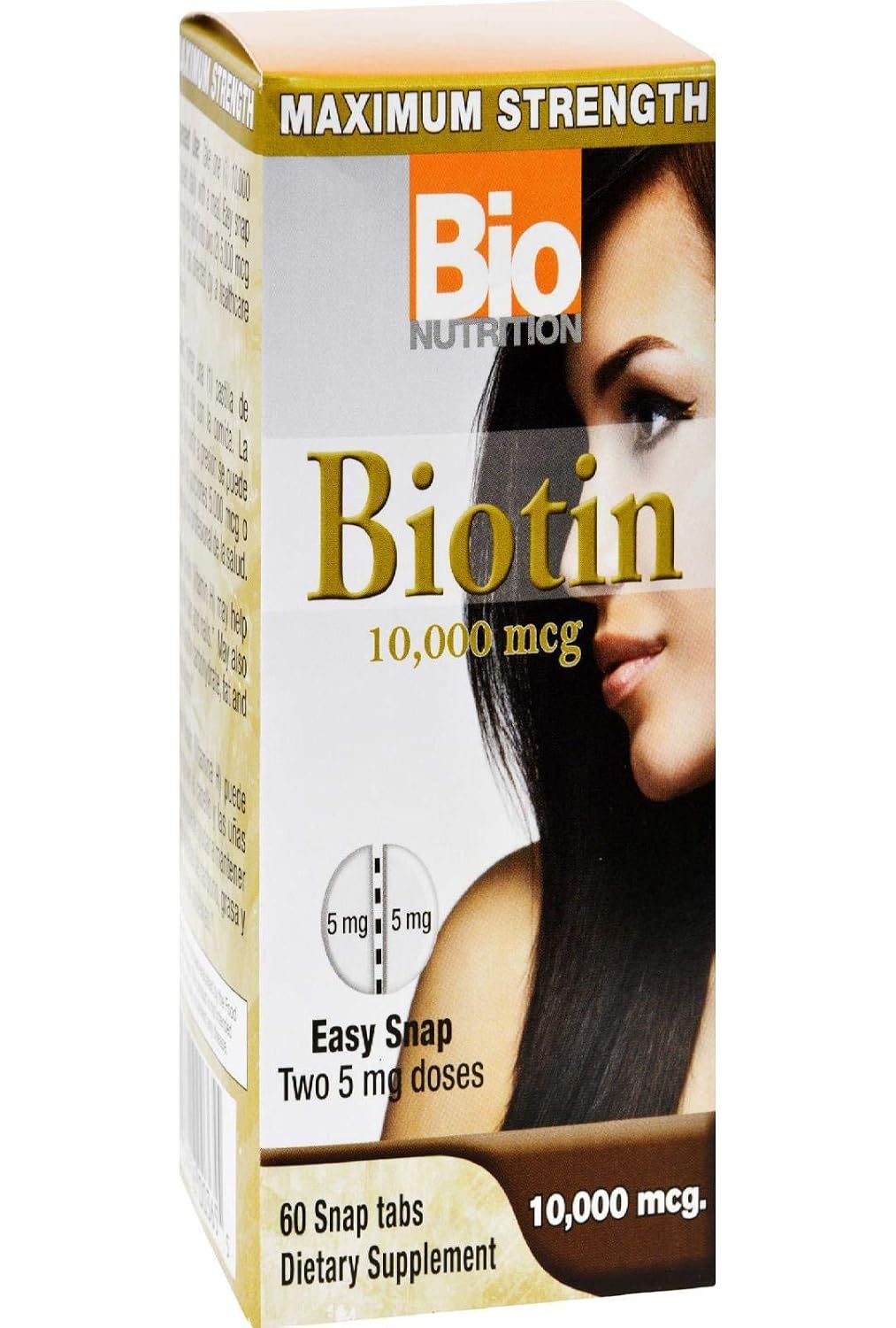 Bio Nutrition Biotina 10,000 mcg, 60 Cápsulas