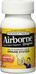 Airborne Vitamina C 1000 mg Chewable Tablets Citrus Flavor, 32 Count