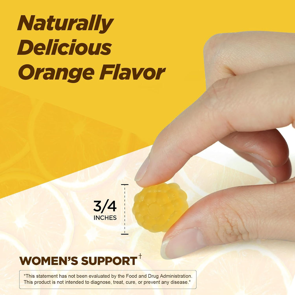 Aromlife Fibro Inositol Gummies - Gominolas de Inositol con Folato y Vitaminas B6 y B12, 60 Gominolas Sabor Naranja para Mujeres