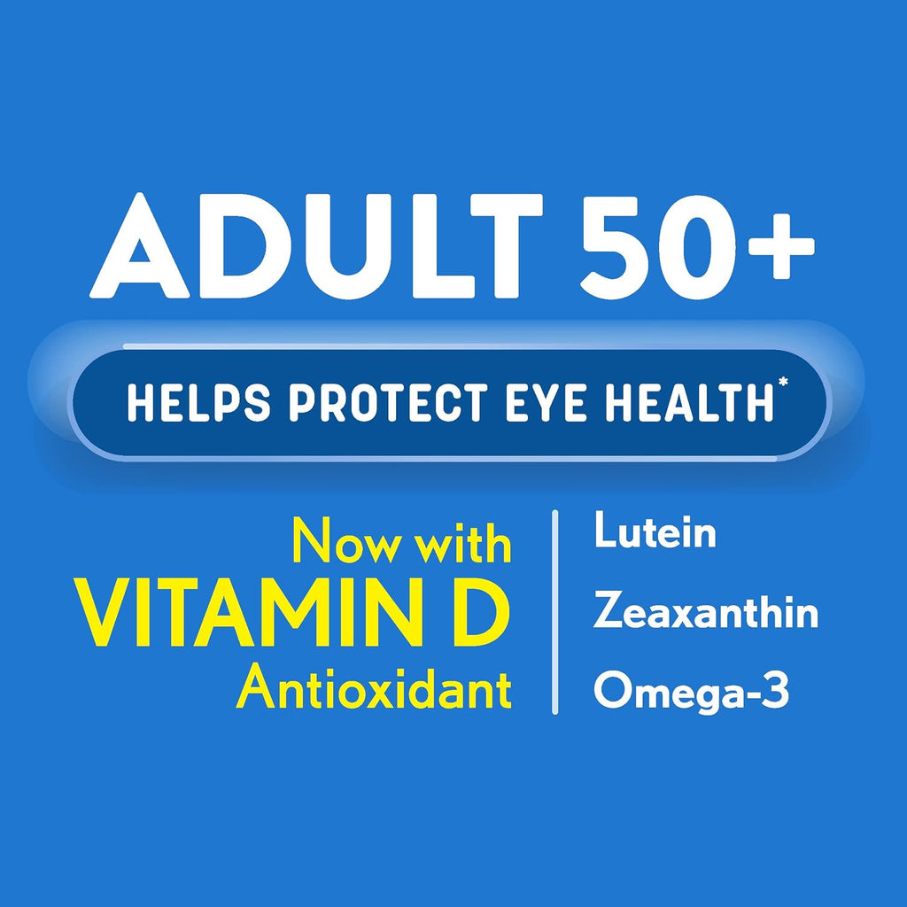 Ocuvite 50+ Complemento Alimenticio para la Visión con Omega-3, Zinc, Vitaminas C y E, Luteína y Zeaxantina - 50 Cápsulas Blandas