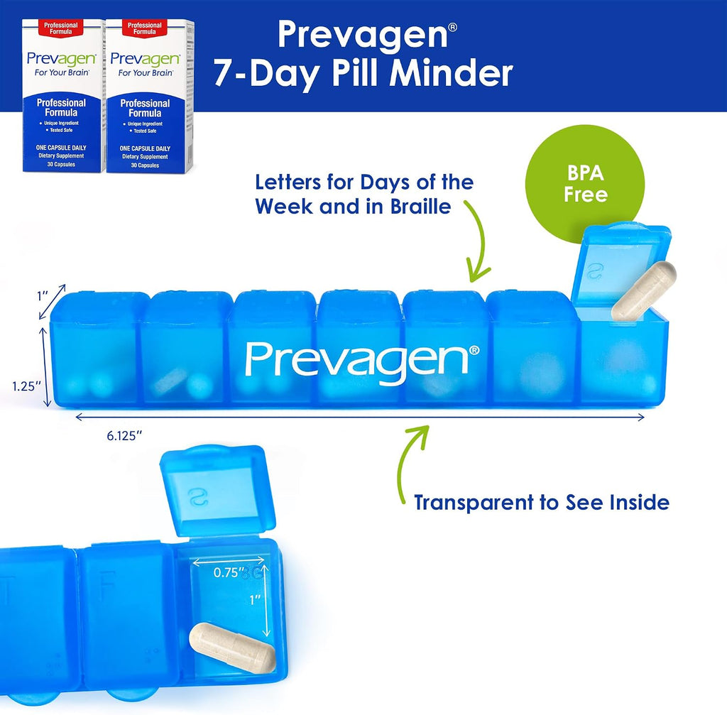 Prevagen Professional Formula - 60 Cápsulas (2 Meses) | Para tu Cerebro | Apoaequorina y Vitamina D3 con Pastillero de 7 Días