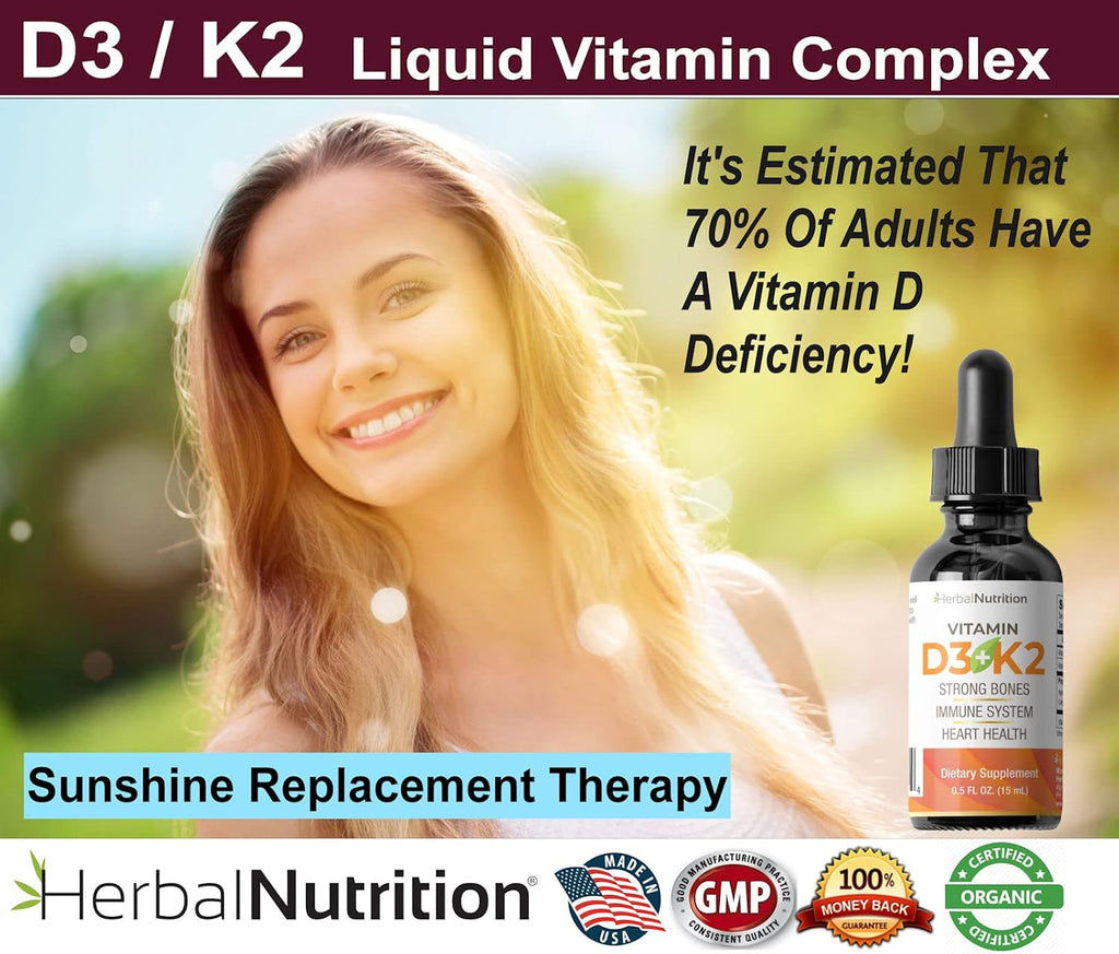 Complejo de Vitamina D3 y K2 5000 UI con K2 MK-7, 270 Dosis