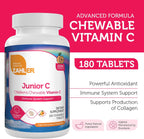 Zahler Junior C Advanced Chewable Vitamin C for Kids - Apoyo Inmunológico en Delicioso Sabor Naranja - Kosher Masticable Antioxidante - (180 Comprimidos)
