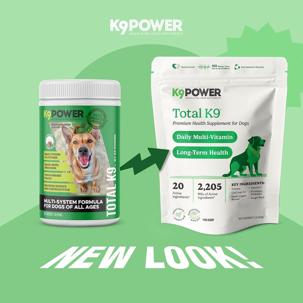 K9Power Total K9 – Polvo Multivitamínico 11 en 1 para Perros