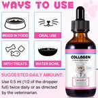 Colágeno para Gatos con MSM y Jengibre - Suplemento Líquido para Piel, Pelaje y Articulaciones (59 ml)