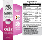 Seltz Mood Support Drink Tablets, Effervescent Tablets to Lift Your Mood, Saffron Supplement, with L-Tryptophan B3, B6, B12, Mood and Energy Support, Cherry Vanilla Flavor, 120 Tabs 6 Pack