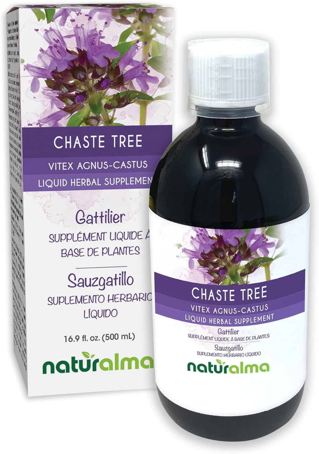 Naturalma Sauzgatillo (Vitex agnus-castus) Tintura Sin Alcohol - 120 ml