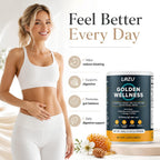 Lazu Golden Wellness Colostro Bovino con Miel de Manuka, Probióticos y Omega-3 - 450g