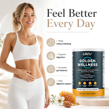 Lazu Golden Wellness Colostro Bovino con – Probióticos: Se añaden cepas probióticas específicas para favorecer la – Image 7