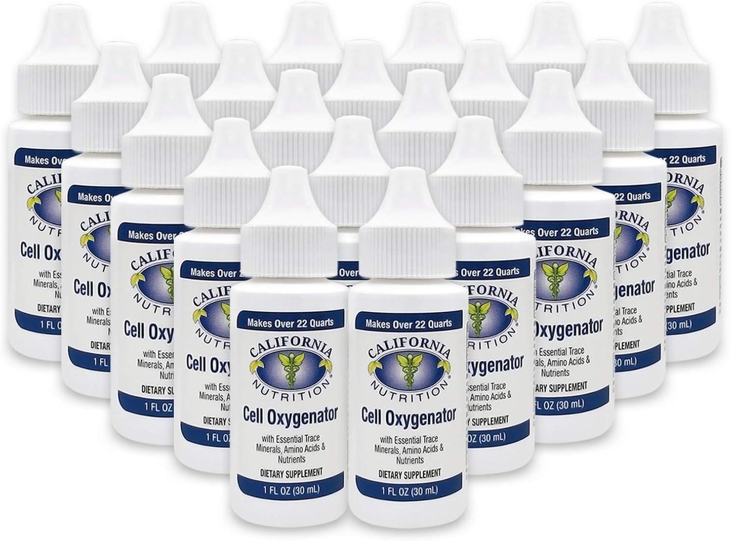 Cell Oxygenator 30 ml (20 unidades) - Gotas de Oxígeno Líquido con Aminoácidos y Minerales Traza