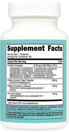 Nutricost Probiótico para Mujeres 60B UFC, 60 Cápsulas, Complejo con Fibra de Acacia, Uva Ursi y Extracto de Arándano Rojo - No-GMO y Sin Gluten